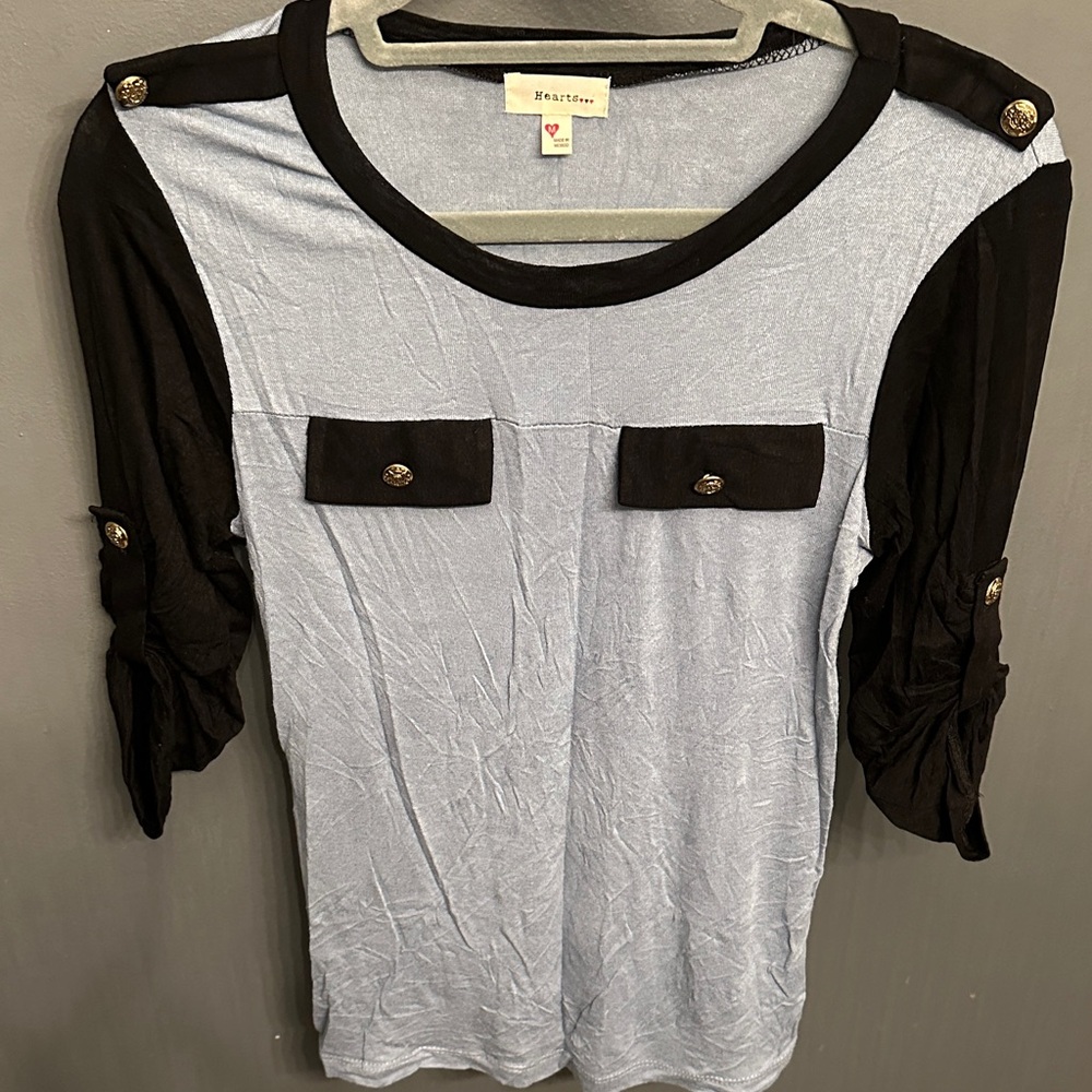 Max Edition Black and Gray Blouse